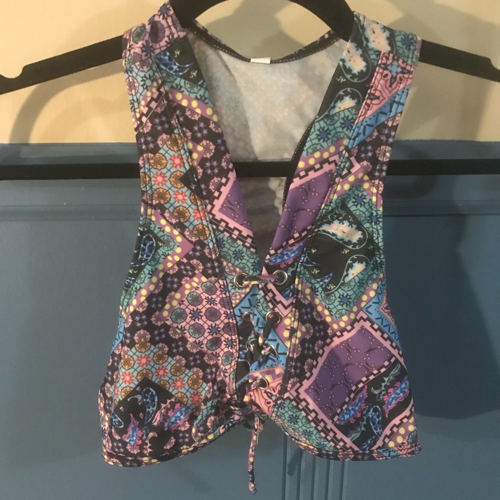 Water lily bathing suit top